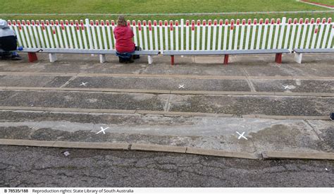 Social Distancing Markers At Prospect Oval Photograph State Library