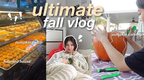 ULTIMATE FALL VLOG Carving Pumpkins Pumpkin Patch Haunted House