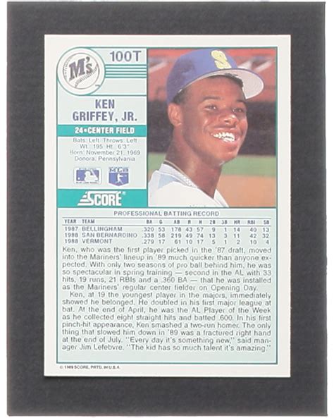 Ken Griffey Jr 1989 Score Rookie Traded 100T RC Pristine Auction