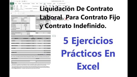 Liquidación de contrato laboral Cálculo de indemnización Contrato Fijo