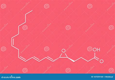 Leukotriene A Lta Molecule Skeletal Formula Stock Illustration