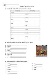 Irregular Verbs Test ESL Worksheet By Suturno