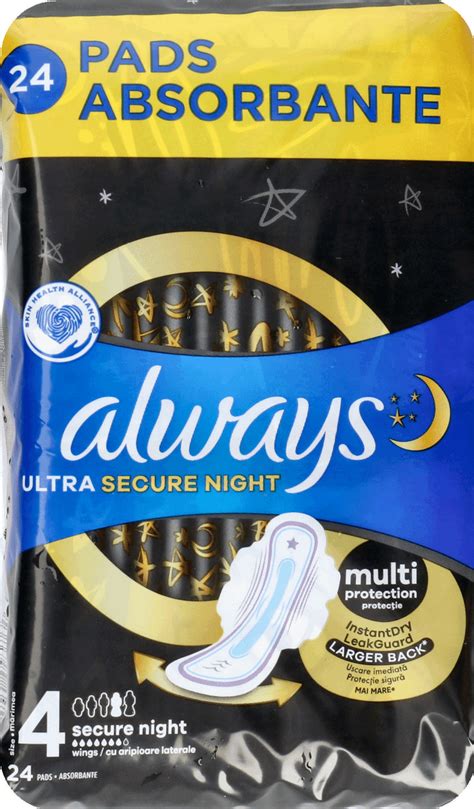 Always Ultra Secure Night Zapachowe Podpaski Higieniczne Szt