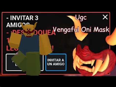 UGC LIMITED GRATIS Vengaful Oni Mask Roblox YouTube