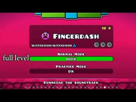 Geometry Dash Finger Dash Level Full 100 YouTube