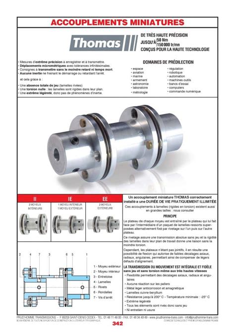 Page Accouplements Miniatures Prud Homme Transmissions