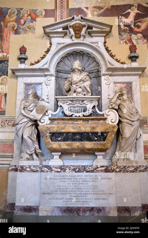 Monumental Tomb Of Galileo Galilei 1737 In The Basilica Di Santa