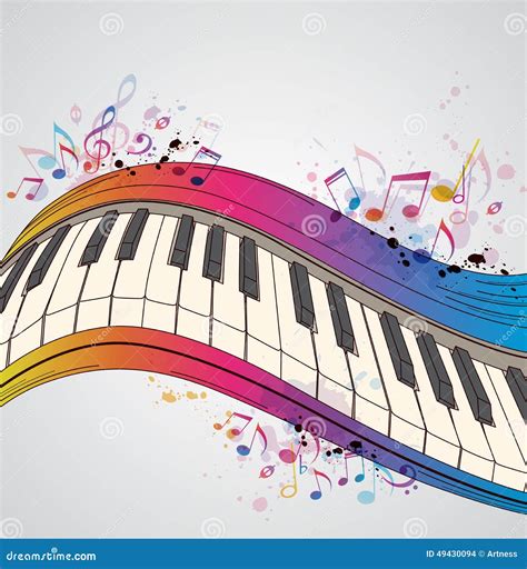 Fondo De La Música Con El Piano Ilustración del Vector Ilustración de