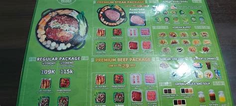 Carta De Deuseyo Korean Bbq Jjigae Green Terrace Tmii Yakarta Oriental