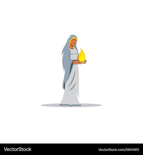 Hestia sign mythological greek goddess Royalty Free Vector