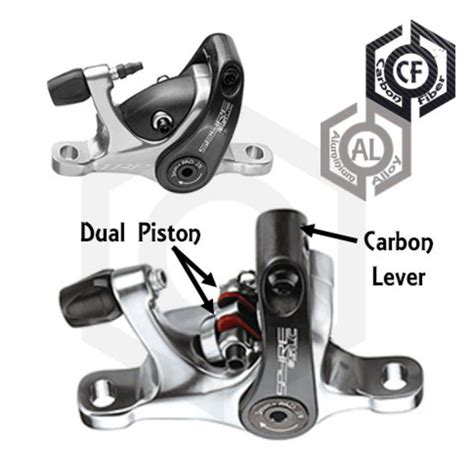 G Carbon Mechanical Disc Brake Caliper Dual Piston Actuated Trp