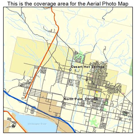 Aerial Photography Map of Desert Hot Springs, CA California