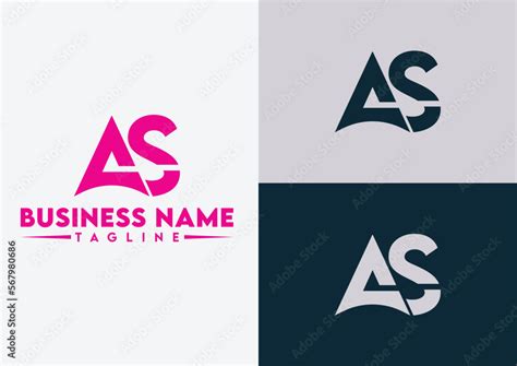 Letter As Logo Design Vector Template As Logo Stock Vector Adobe Stock