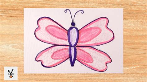 How To Draw And Colour 🦋🦋cute Easy Butterfly For Kids Easy Butter For