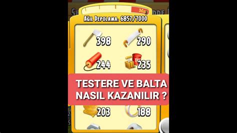 TESTERE VE BALTA NASIL KAZANILIR YouTube