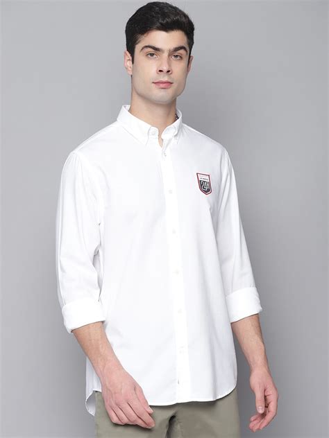 Buy Gant Men White Regular Fit Solid Casual Shirt Shirts For Men