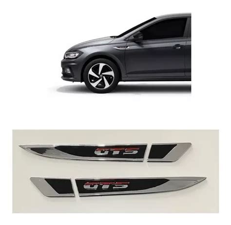 Par Emblema Lateral Gts Para Volkswagen Polo Virtus Parcelamento Sem