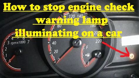 How To Stoprepair Engine Check Warning Lamp Illuminating On A Car