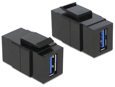 Delock Keystone Modul USB 3 0 A Anya USB 3 0 A Anya Feket