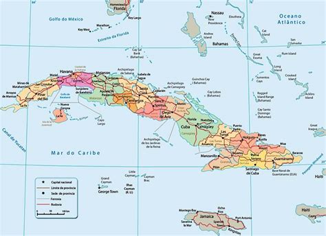 Mapa de Cuba - fatos interessantes e informações sobre o país