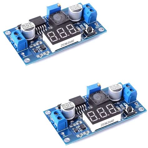 2x Regulador De Tensão Step Down Ajustável Lm2596 Dc Dc Com Display