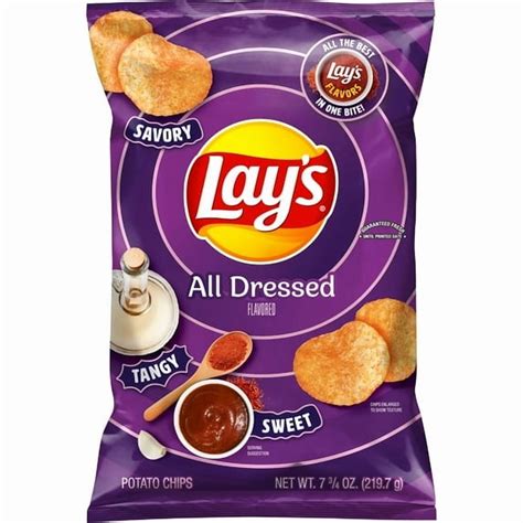 Lays All Dressed Potato Chips 775 Oz Bag