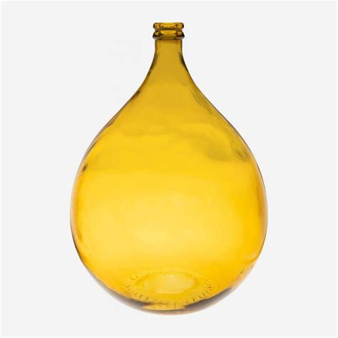 Usiole Vase dame jeanne en verre recyclé 40 x 56 cm Jaune Dish