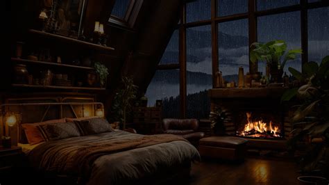 Rainy Night Dreams Cozy Fire Gentle Thunderstorm Sleep Rain Sounds