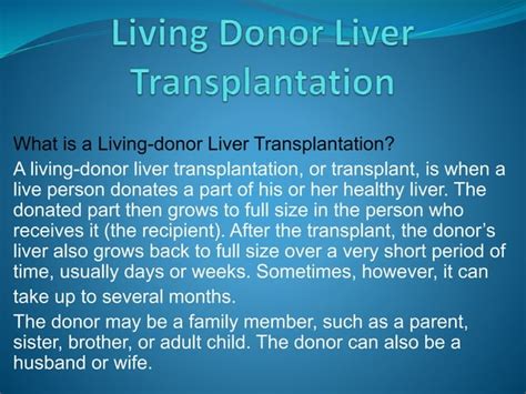 Liver Transplantation Ppt