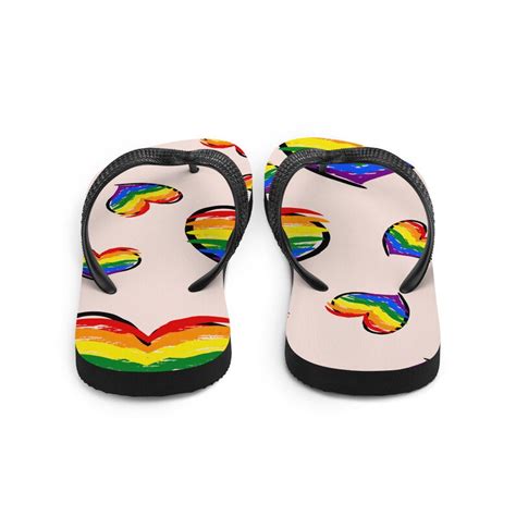Pride Month 2024 Flip Flops Gay Pride Women S Flip Flops LGBTQ Pattern Flip Flops LGBTQ Gift For
