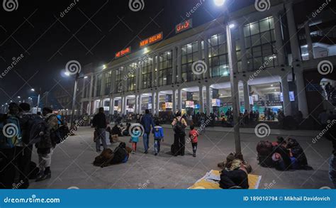 Delhi, India - November 28, 2018: Delhi Railway Station at Night ...