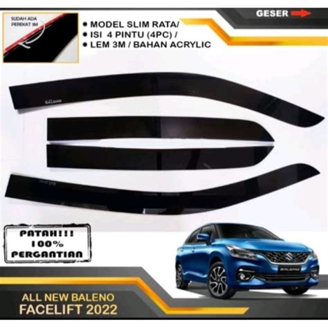 Jual TALANG AIR PINTU MOBIL BALENO FACELIFT TAHUN 2022 MODEL SLIM FLAT