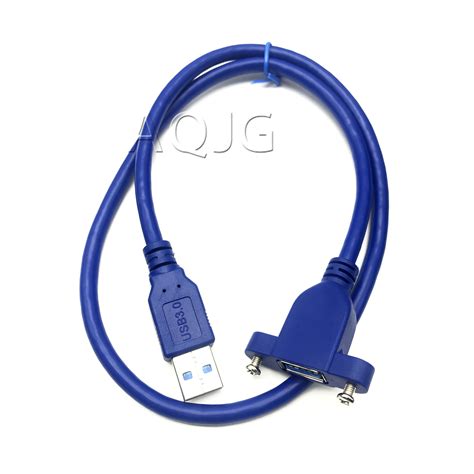 USB3.0 Extension Cable USB 3.0 Cable Male to Female Extender Data Sync no Screw Panel Mount ...