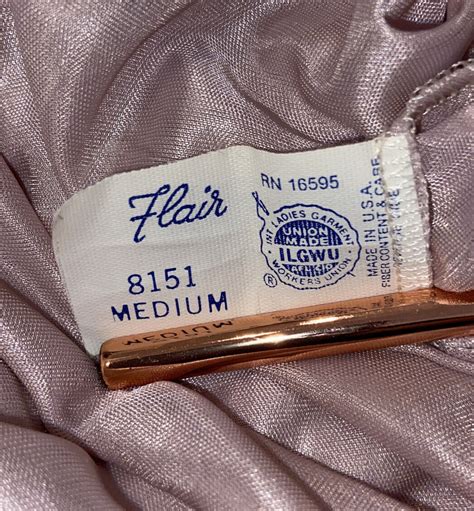 Vintage Flair Ilgwu Sheer Nylon Nightgown Lingerie Ho Gem