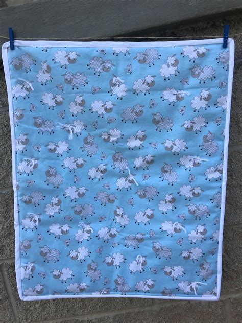 Blue Sheep Baby Blanket Lovey Security Blanket For Infant Etsy