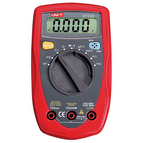 Uni T Palm Size Digital Multimeter UT33A Rapid Electronics