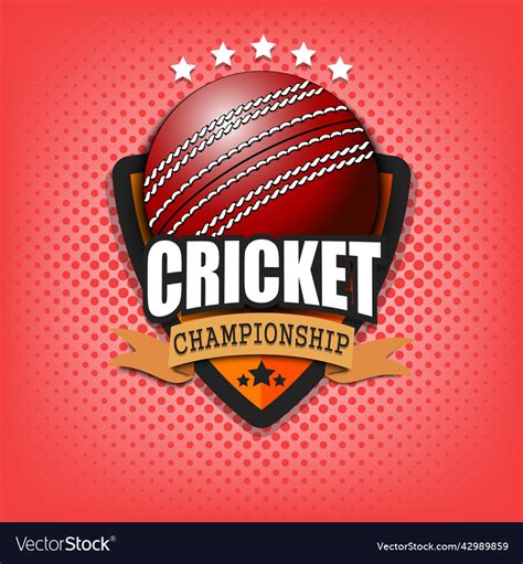 Cricket logo template design Royalty Free Vector Image