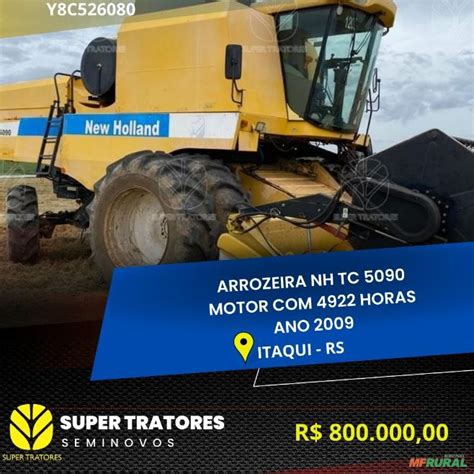 Colheitadeira Arrozeira New Holland Tc Ano C Pl