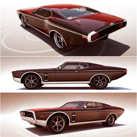 Retro-futuristic concepts by 600v - Car Body Design