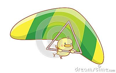 Cute Cartoon Chicks Skydiving Stock Illustration - Image: 41141230