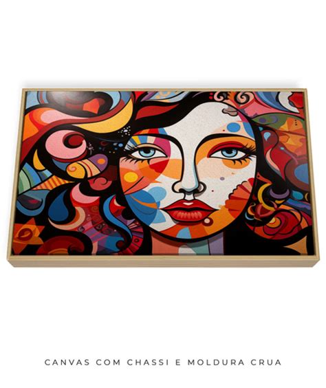 Quadro Decorativo Rosto De Mulher