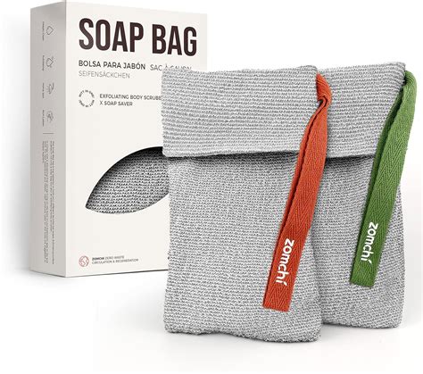 ZOMCHI 2 Pieces Of Soap Bags With Gentle Roughness Soap Savers For Bar