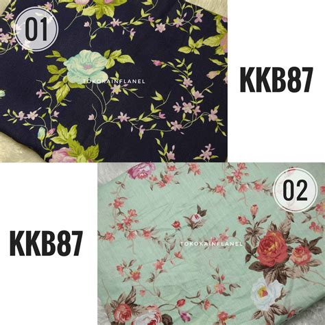 Jual Kkb Kain Katun Jepang Motif Mawar Besar Kecil Lebar Kain Cm