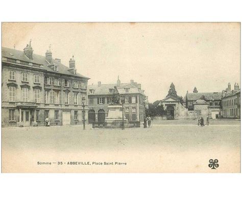 Carte Postale Ancienne 80 ABBEVILLE Place Saint Pierre Vers 1900