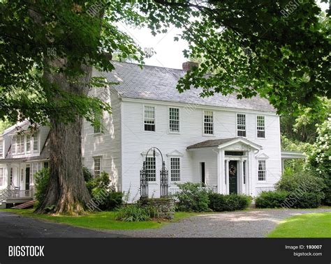 White Colonial Home Image & Photo (Free Trial) | Bigstock