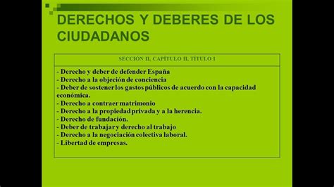 Constitución Española De 1978 Derechos Y Deberes De Los Ciudadanos Titulo I Youtube