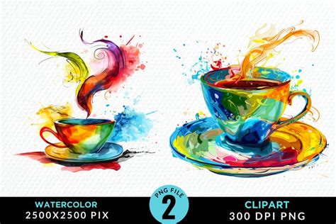 Watercolor Coffee Cup Illustration Clipart