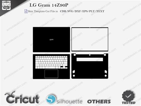 LG Gram 14Z90P Skin Template Vector ARMOBILESKIN