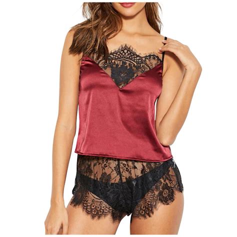 Summer Saving Clearance Tawop Womens Sexy Pajamas Sexy Women Lingerie Lace Satin Temptation