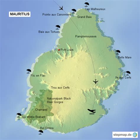 Stepmap Bersicht Mauritius Skript Landkarte F R Afrika